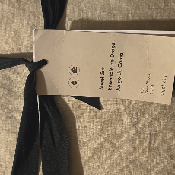 ❤️BUY 2 GET 1 FREE  West Elm European Flax Linen Sheet Set,Full,Frost Gray,$269 - Picture 10 of 15
